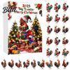 Children Christmas Calendar Windows Holiday Box Multifunctional 24-Day Countdown Chicken Advent with Easy-Open Decoration Family