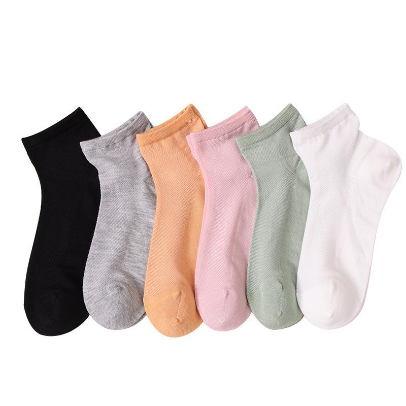 5 Pairs Socks Women's Four Seasons Breathable Absorbent Mesh Women's Mid-tube Socks Fashion Women's Socks