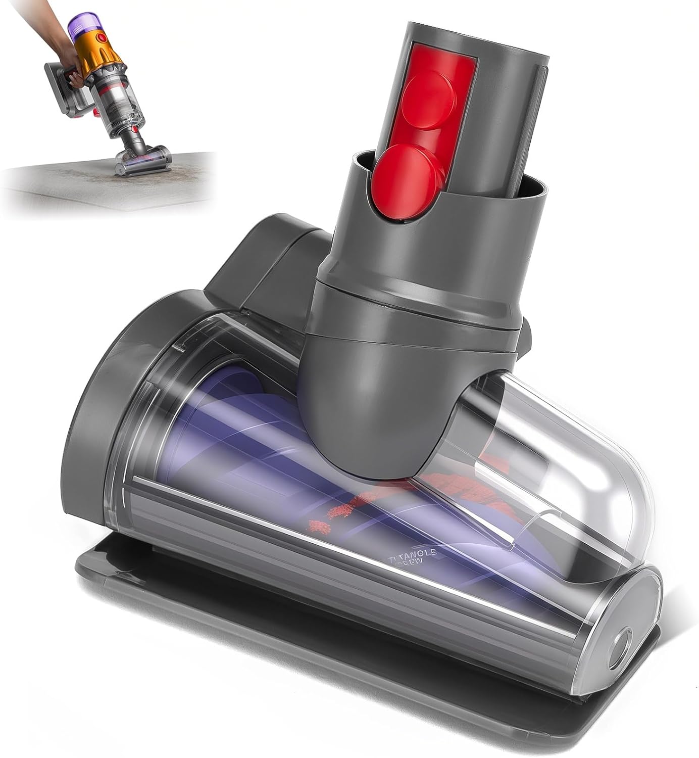 

Mini Motorized Tool Brush for V7-V15 Corded Vacuum - Handheld Couch Cleaner Attachment, Pet Hair Removal
