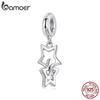 BAMOER Solid 925 Sterling Silver Classic Dancing Star Charm Pendant Fit Original Bracelet DIY Jewelry Accessories Bamoer Bead
