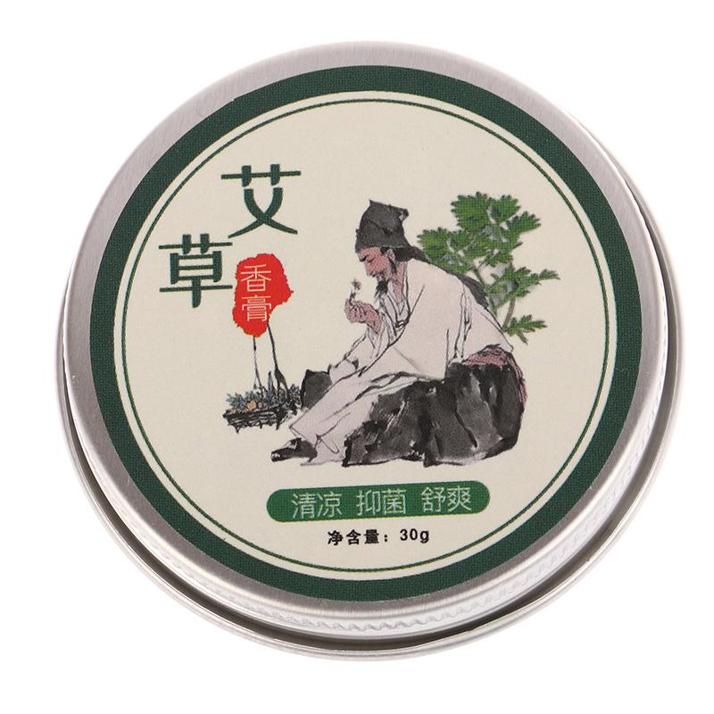 30G Herbal Moxibustion Cream Moxa Ointment Mugwort Health Care Massage Oil Relief Arthritis Body Pain Prevent Mosquito Bites