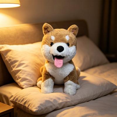 Shiba Dog Stuffed Animal Soft Dog Plush Toy Cute Shiba Cuddly Plush Toy Gift for Kids Dog Lovers Bedroom Decor
