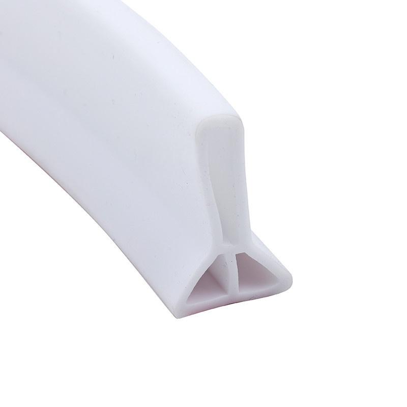 1PC Shower Water Barrier Collapsible Self Adhesive Silicone Strip Trim Splash Guard Bendable Shower Threshold Water Barrier (WHITE,2.5x3cm&1m) белый