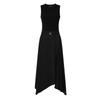 MO&Co. Knit A-Line Black Dress with Belt
