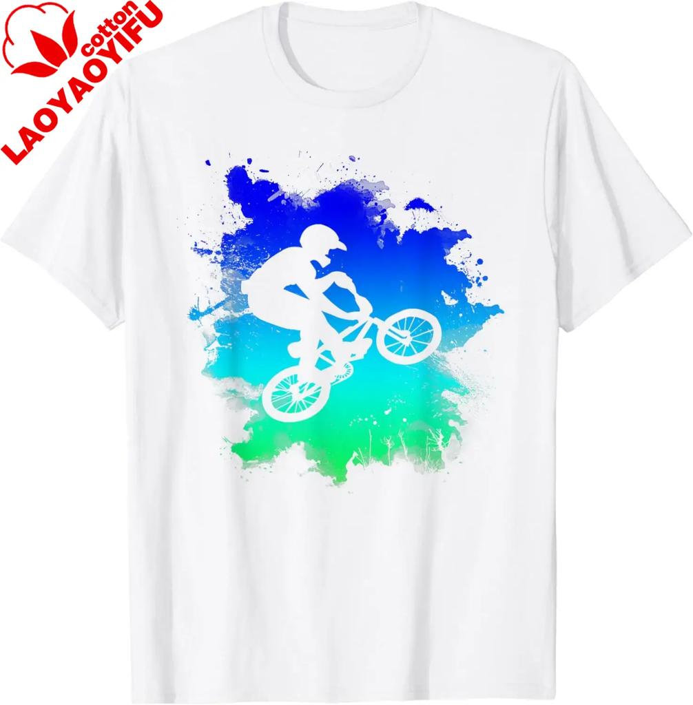 BMX Bike TShirt for Riders Cool Casual Clothes Tops Graphic T Shirts Cotton Unisexs Clothes Camisas Streetwear Ropa Hombre