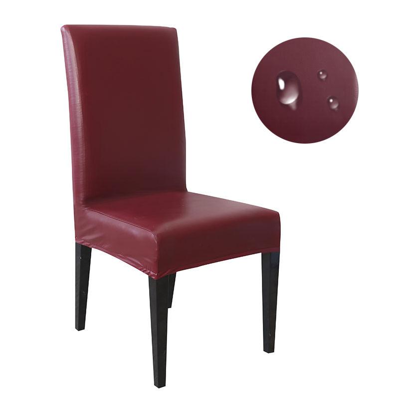 2 4 6pcs Waterproof Chair Cover Pu Leather Fabric Covers Big Elastic Seat Stretch Case For Home Banquet At Affordable S Free Real Reviews With Photos Joom Big Elastic Seat Chair Covers, High Back Leather Chair Covers