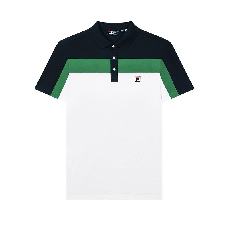 FILA Polo Shirts Men s Sulfurization Green Polo Collar Moderate Straight Fit F11M437105FDG 175/96A/L