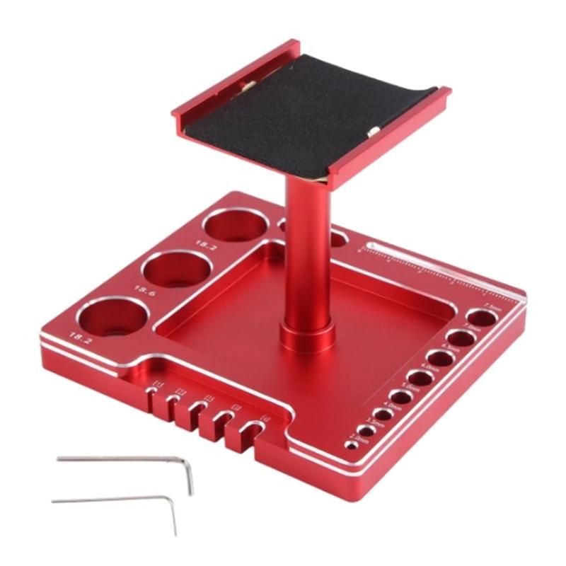 

Remote Control Car Work Stand 360 Degree Rotation Repair Workstation Stand Kit for TRX4M SCX24 FCX24 1/14 1/16 1/18 1/24 Scale Car червоний