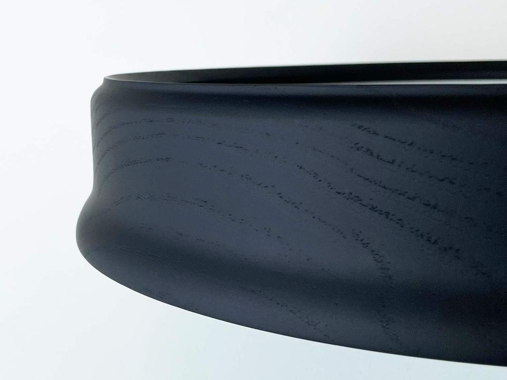 KATOMOKU muku clock 5 Roman numerals black wall clock continuous second hand radio km-58BKRCS 306mm (SKP clock)