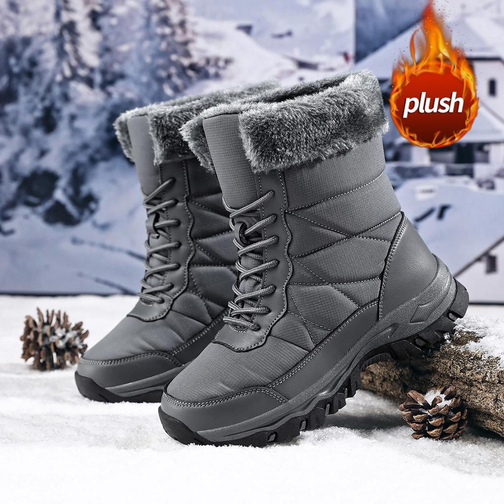 TUINANLE Warm Winter Plush Boots Women Snow Boots Comfortable and Casual Ladies Cotton Shoes