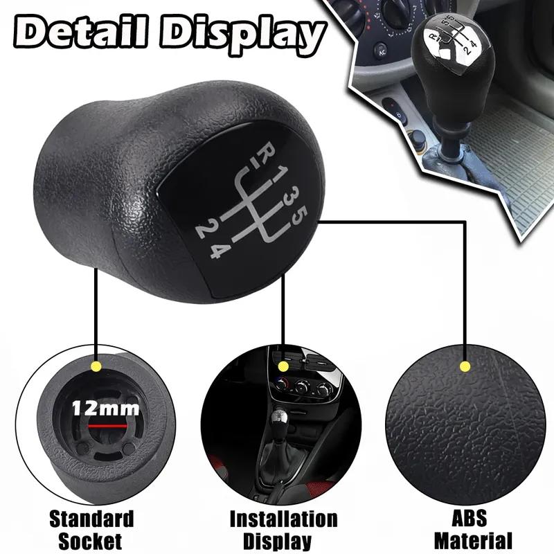 Matte Gear Shift Knob Lever Shifter Handball Stick Pen Handle Head For Renault Twingo Scenic Clio II 2 MK2 Megane Laguna Kangoo