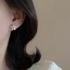 Charm Dainty Flower Stud Earrings for Women Piercing Cartilage Ear Ring Cute Zircon Gold Color Women's Aesthetic  Gift