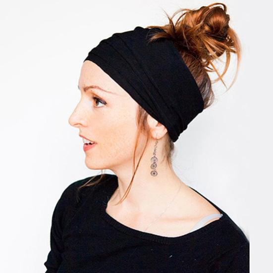 Women's Fashion Sports Stretch Wide Headband Head Wrap Yoga Hair Band Turban