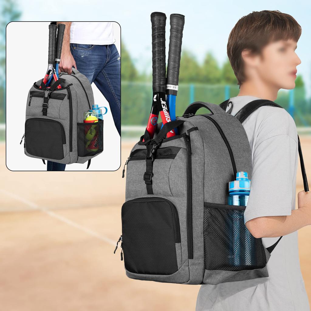 DSLEAF Tennis Bag Holds 2 Tennis with Shoe Suitable for Backpack, Racks, Compartment, Badminton/Tennis.
