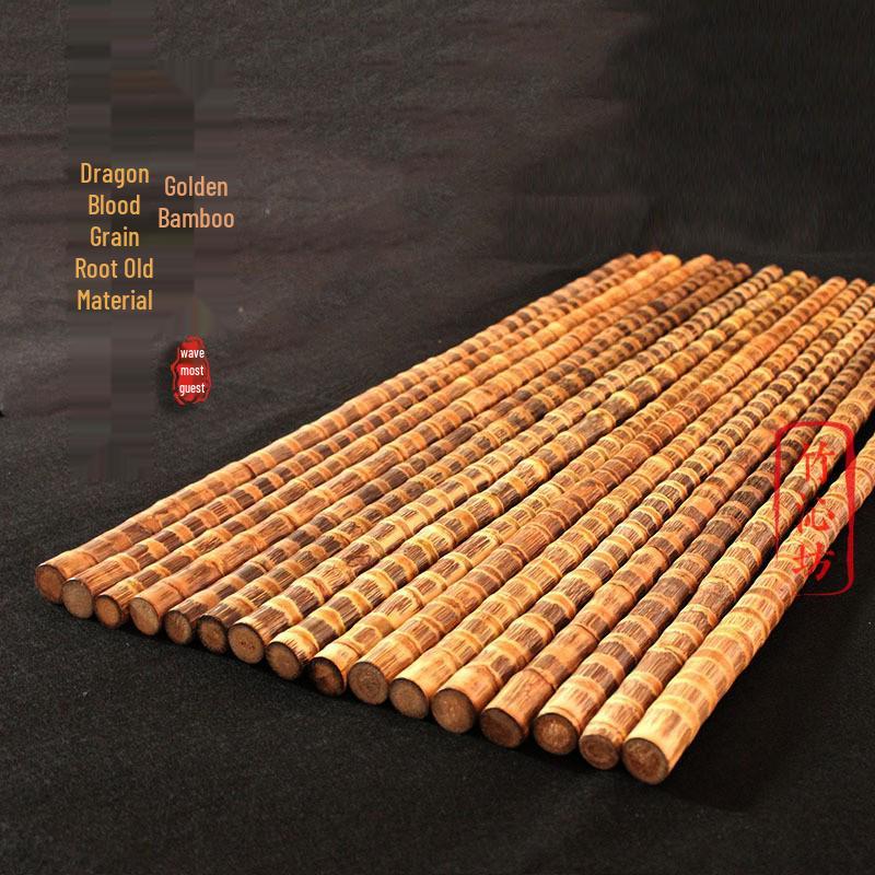 Dragon Blood Golden Thread Solid Bamboo Walking Stick Cane