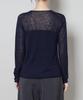 Nano Universe Swivel Wool Crew Neck Knit Size M Pullover, Women's, (120), Navy, 669-5222301