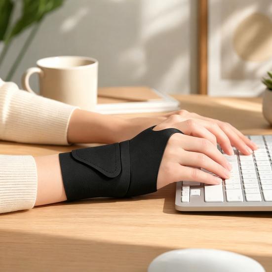Sports Wrist Brace with Thumb Loop, Men Women Breathable Wrist Support Wrap, Wrist Compression Sleeve for Carpal Tunnel Arthritis Tendinitis Pain