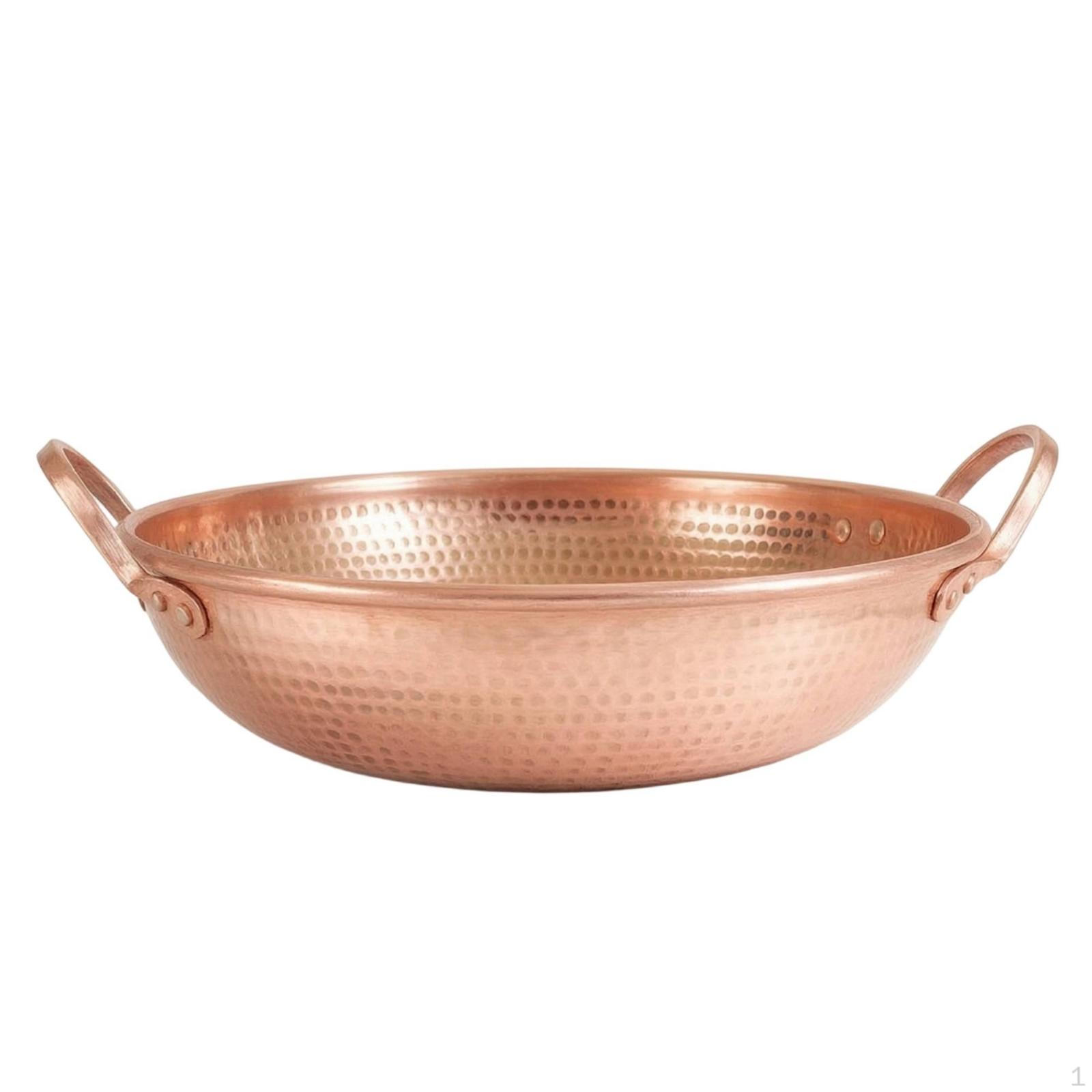 Hammered Copper Pot Handmade with Loop Handles Handcrafted Cookware for Home Cooks,