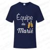 Beers for The Groom Squad T-shirt French Evg Team Future Groom Best Man Tshirt Boyfriend Bachelor Party Tees Wedding Clothing