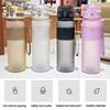Safety Lock Buckle 550ML Sports Water Bottle Plastic Large Capacity Travel Water Cup Portable Leak-Proof Drink Cup Sports Gym