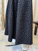 Louvre Winter Retro Floral Wool Tweed A-Line Midi Skirt for Women