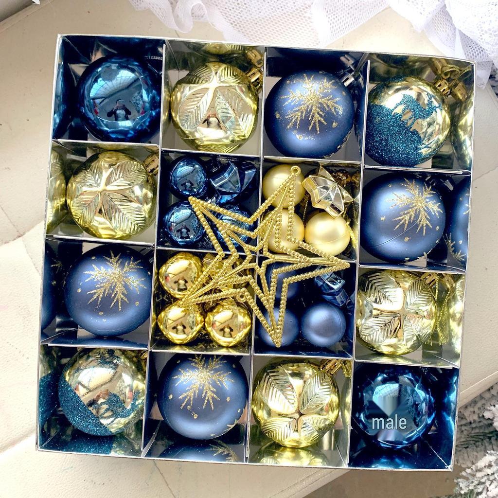 6cm Electroplated Shiny Irregular Christmas Tree Ball Set