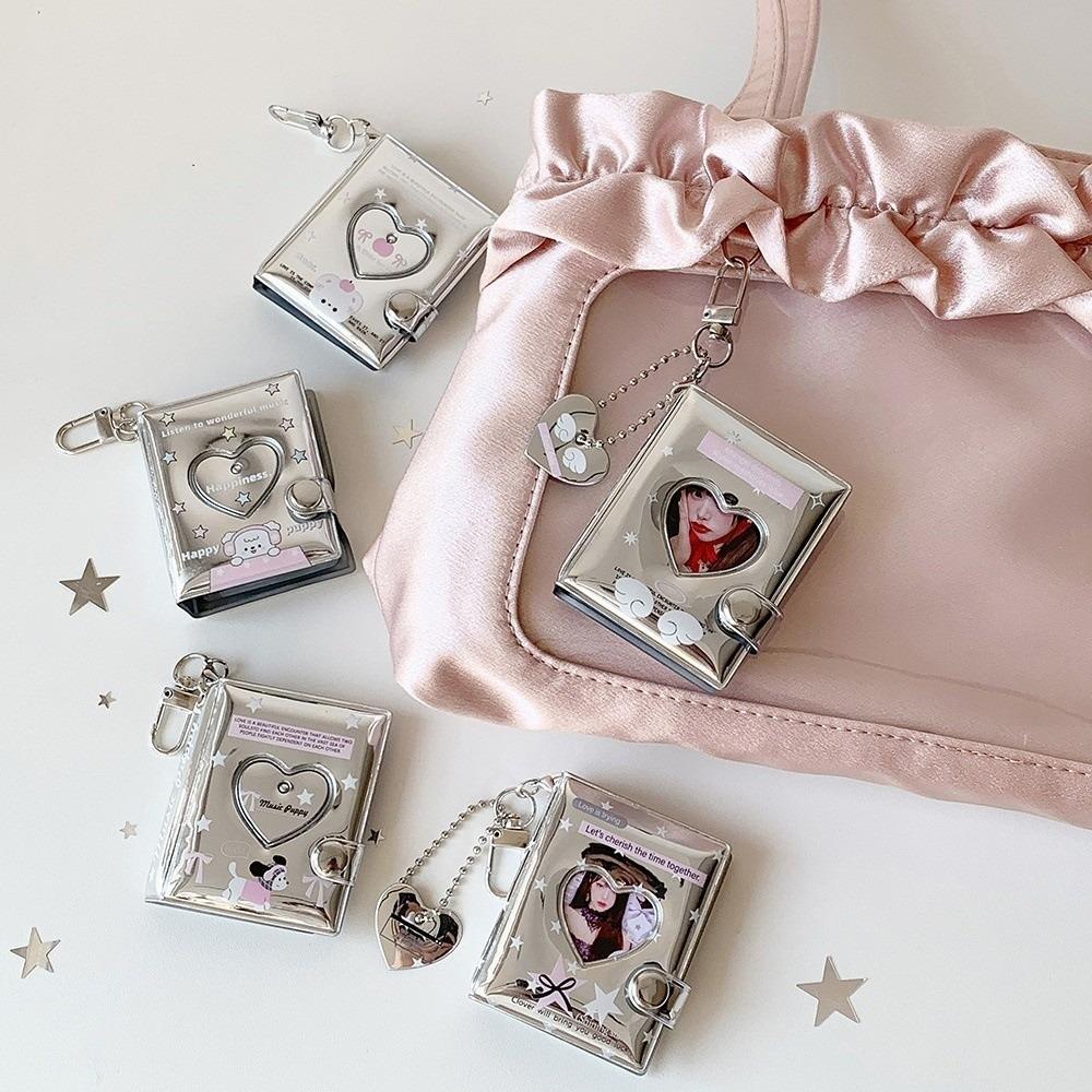 Cute Cartoon Mini Photo Album Keychain PVC Photocards Holder Bag Pendant