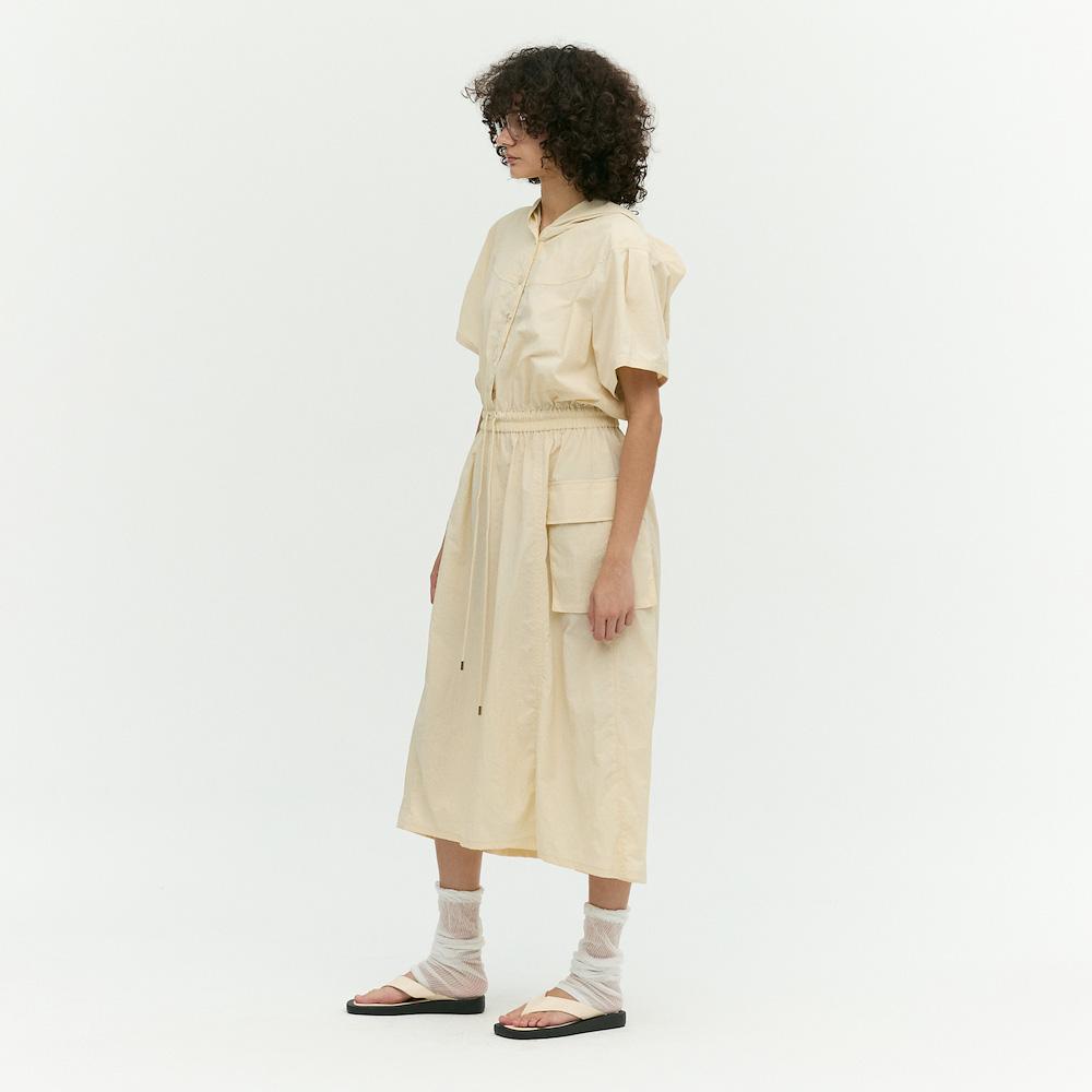 Ibiem Casual Hooded Detail Dress Emp7Wop020
