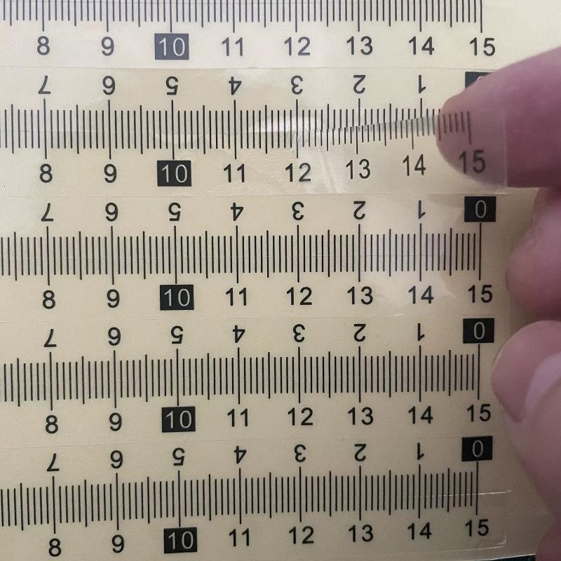 Hot 10-piece Self-adhesive Ruler Set, Suitable For Office/study/sewing — Can Be Attached To Any Smooth Surface, Measuring Tool