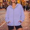 Women's Long Sleeve Color Hooded Sweatshirt for Casual Daily Wear