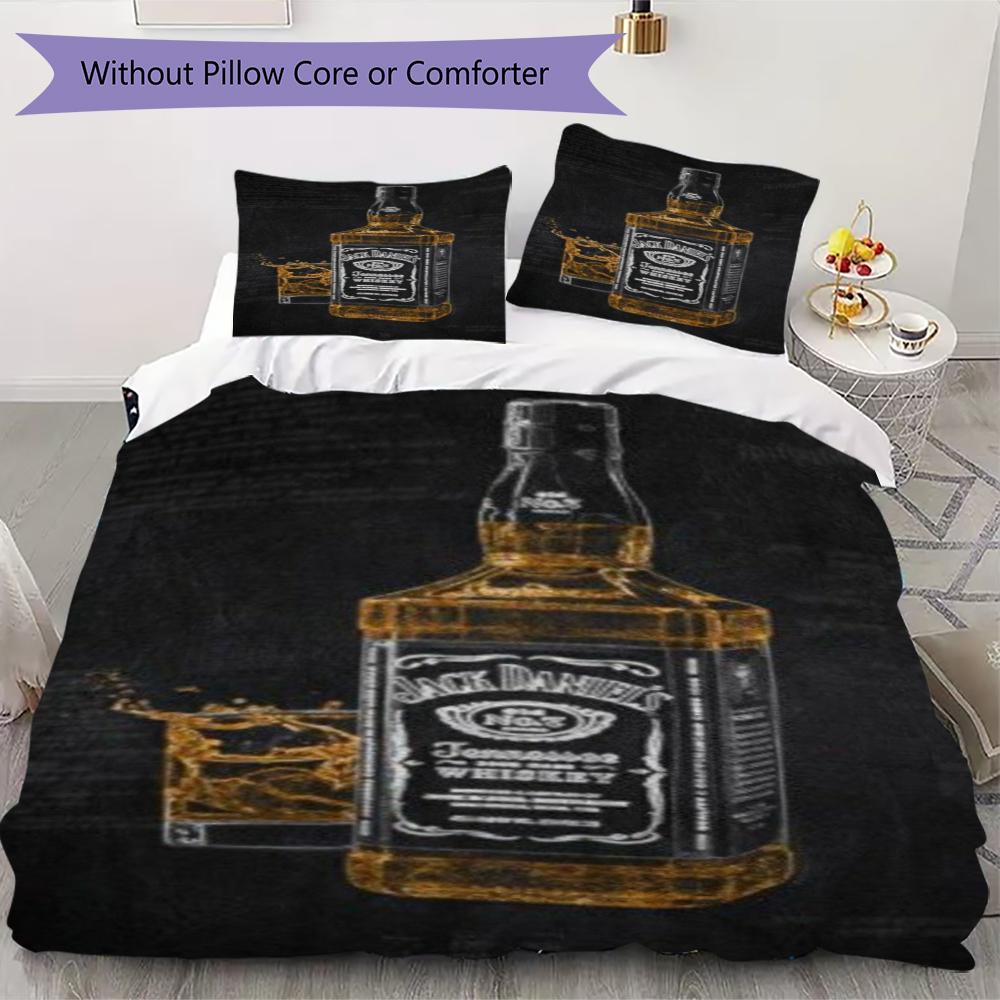 Jack Daniel'S Tennessee Whiskey Bedding Without Core 1 Duvet Cover 2 Pillowcase Without Core Bedding Set Soft And Comfortable
