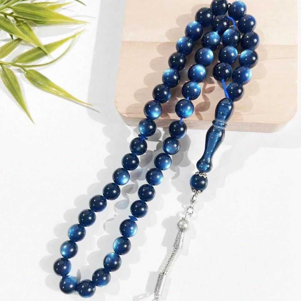 45 Beads Transparent Acrylic Solid Color Tasbih, Daily Handheld Prayer Beads for Middle Eastern & Arabian