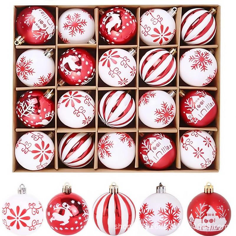 6cm Weihnachtskugeln 20er Set Galvanisierte Kunststoffkugeln Weihnachtsbaum Hängedekorationen