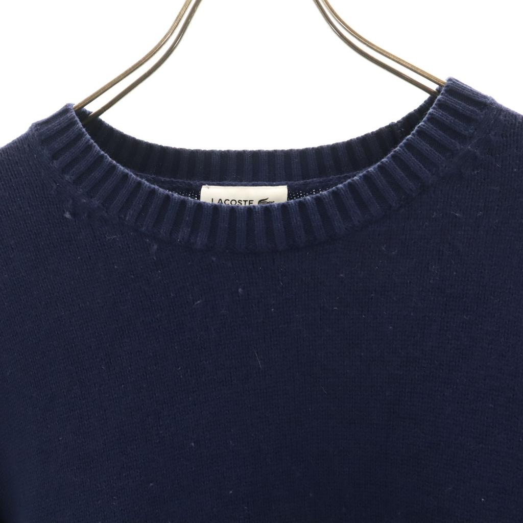 LACOSTE Long sleeve Crew neck knit 40 Navy Women Used