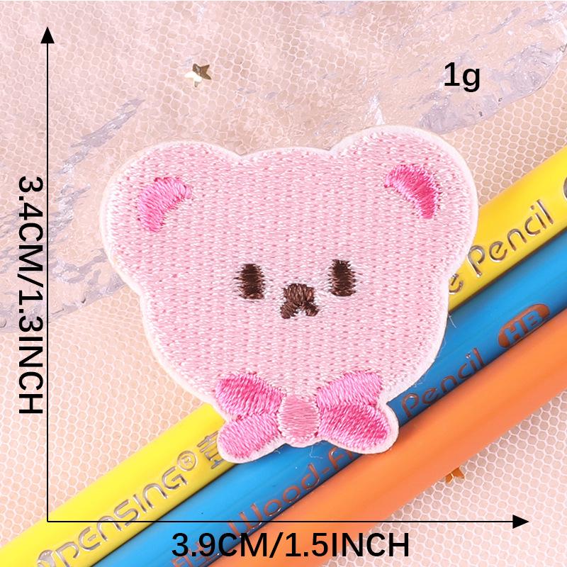 Self-Adhesive Cartoon Bear Embroidery Patch for DIY Scrapbook