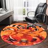 1 Stück NARUTO (3) Runder Teppich mit Aufdruck Stuhl Runder Teppich Geeignet für Schlafzimmer Wohnzimmer Heimdekoration Teppich