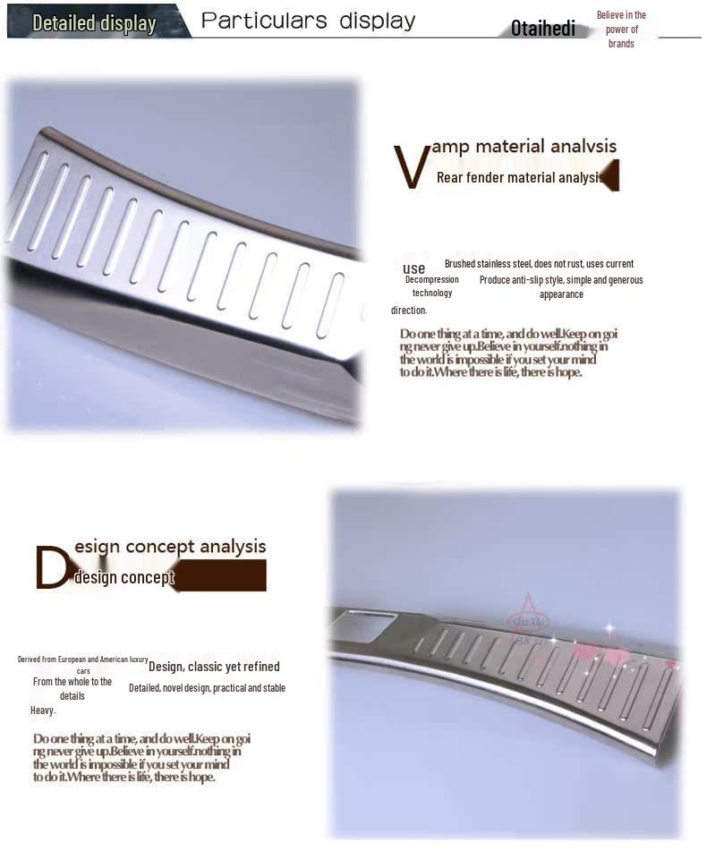 Ford Kuga (2013-2016) Rear Bumper Protector: Anti-Scratch Tailgate Pedal Decorative Strip