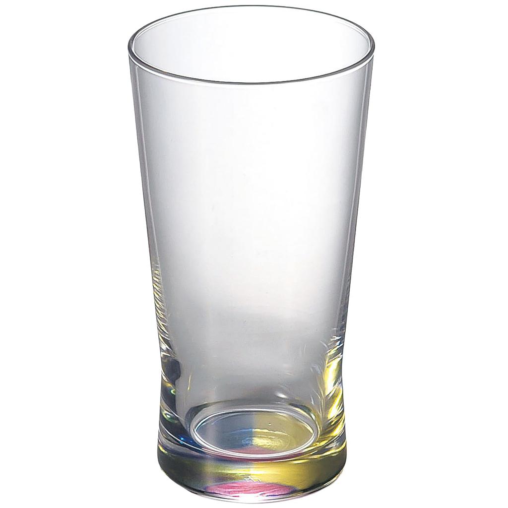 Otsuka Glass "Paletta" Tumbler, Glass Cup, Approx. 460ml, Pink/Blue/Yellow, Transparent, Made In Japan, 11L052-1P
