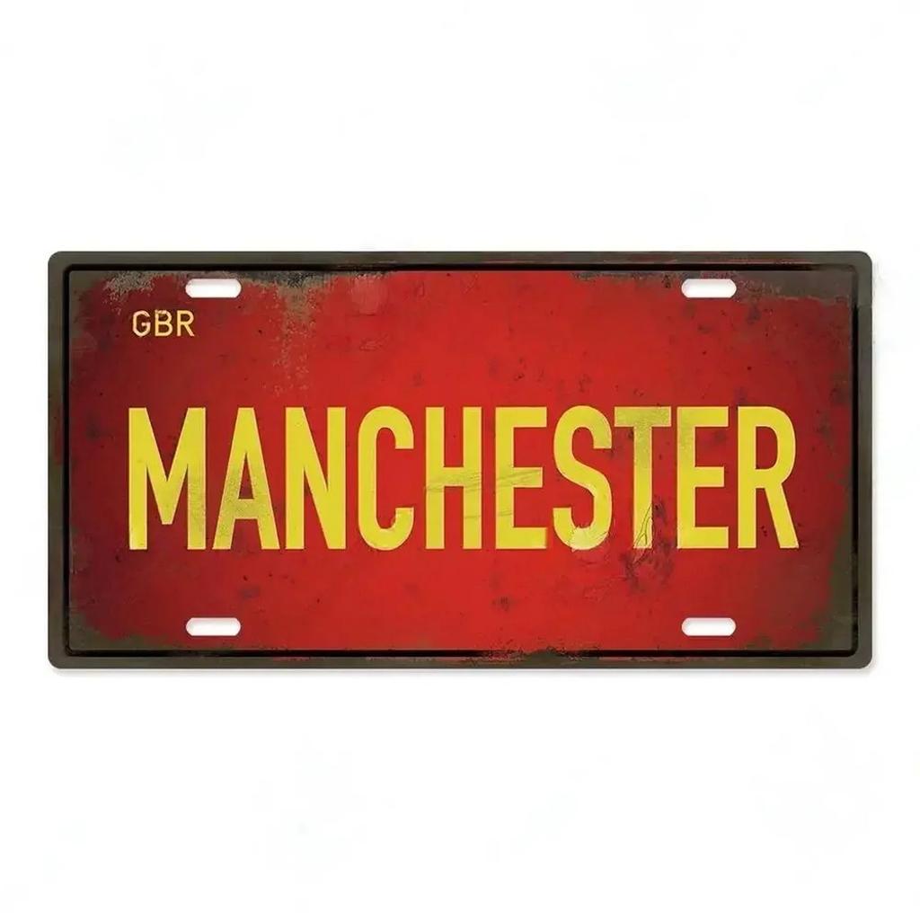 Paris Madrio Milan Munich Metal Tin Signs Vintage Plaque Auto License Plate Embossed Tag Garage Bars Pubs Clubs Home Wall Decor