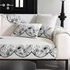New Chenille Jacquard Edge Sofa Cover Four Seasons Universal Seat Cushion French Retro Three Person L-shaped Anti Slip Couch Mat