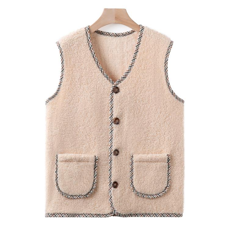 Nowy Styl Babciny Płaszcz Jesienny Kamizelka dla Matki w Średnim Wieku Krótka Kamizelka Tank Top Luźna dla Osób w Średnim i Starszym Wieku