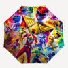 1pc Power Rangers Auto-Open Umbrella, Portable Folding Design, 8-Bone Iron Frame, Outdoor Umbrella, Ideal Gift for Fans, Travelers, Daily Use, Perfect