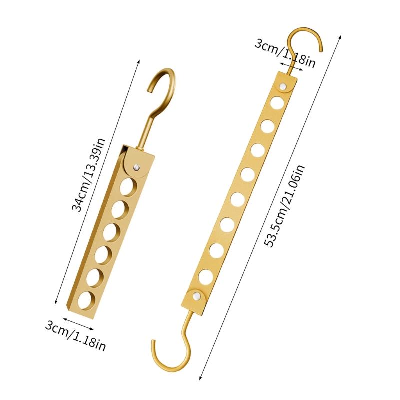 Space Saving Lightweight Garment Rack 6/8 Hooks For Scarves Ties Towels Foldable Storage Solution Closet Essential