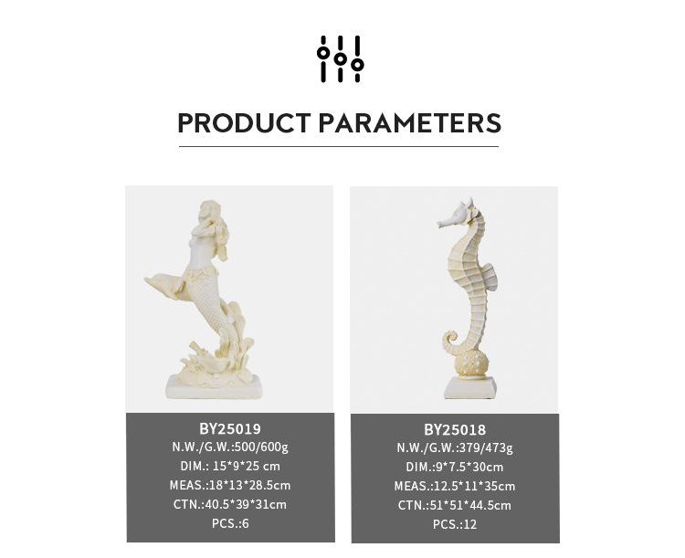 Ocean-Themed Mediterranean Decorations: Starfish, Seahorse, and Conch for Living Room or Restaurant