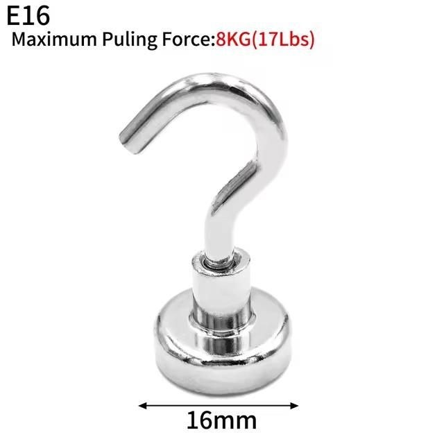 Metal Strong Magnetic Hook Wall-mounted Heavy-duty Magnetic Hook Key Hanger Home Kitchen Bathroom Accessories Magnet