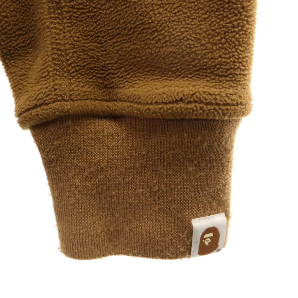 A BATHING APE Long sleeve freeze trainer S Brown Polartec Men's Used