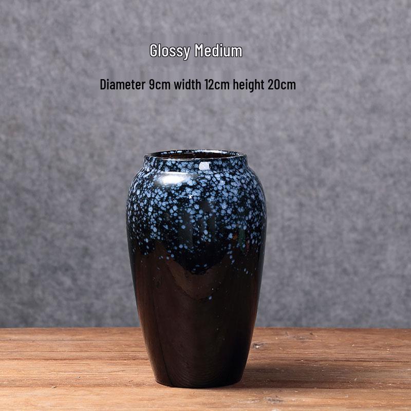 European Minimalist Ceramic Floor Vase for Living Room - Ikebana & Dried Flowers