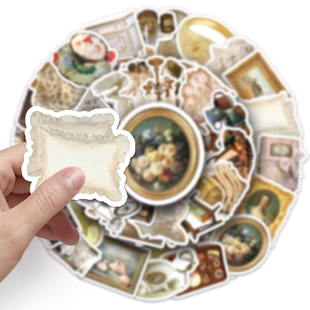 50 Photos of Retro Ins Style Graffiti Personalized Small Freshman Account Creative DIY Mobile Suitcase Stickers Waterproof