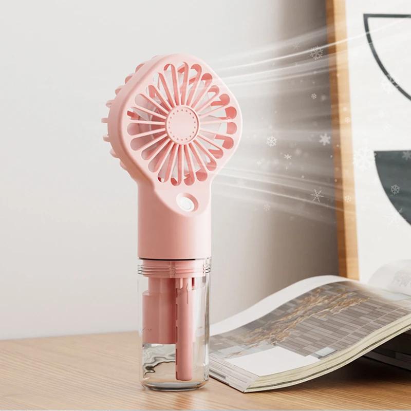 Portable Rechargeable Handheld Misting Fan - Battery Operated Usb Camping Mini Air Conditioner Fan For Travel And Outdoor Use