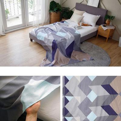 Ripple Embo Einschichtige Steppdecke - Marineblau Uni